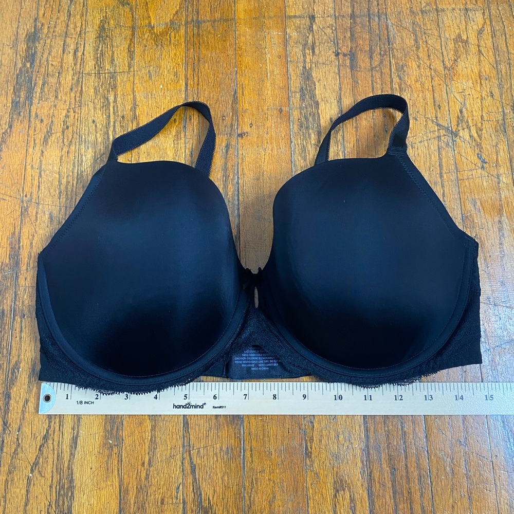 Torrid Womens Perfect T-Shirt Bra Black Size 38 DDD Lightly Lined Underwire NWOT - Picture 7 of 8